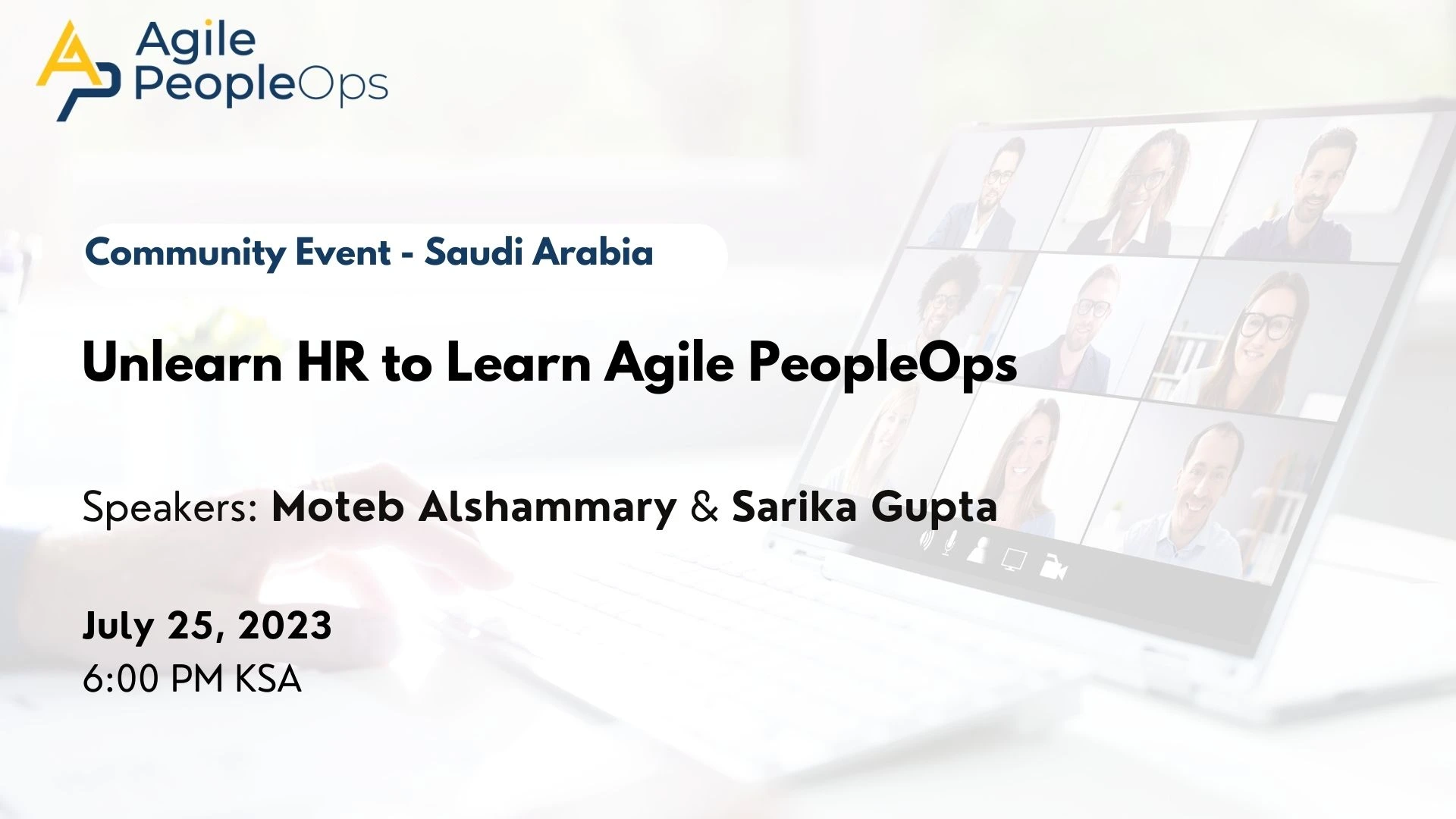 Unlearn HR To Learn Agile PeopleOps -Community Event - Saudi Arabia