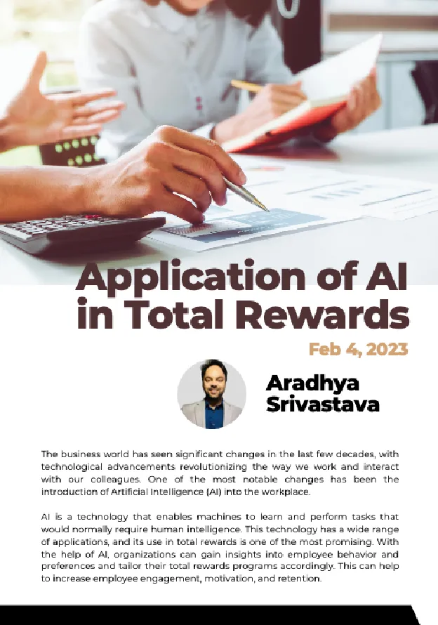 Application of AI in Total Rewards